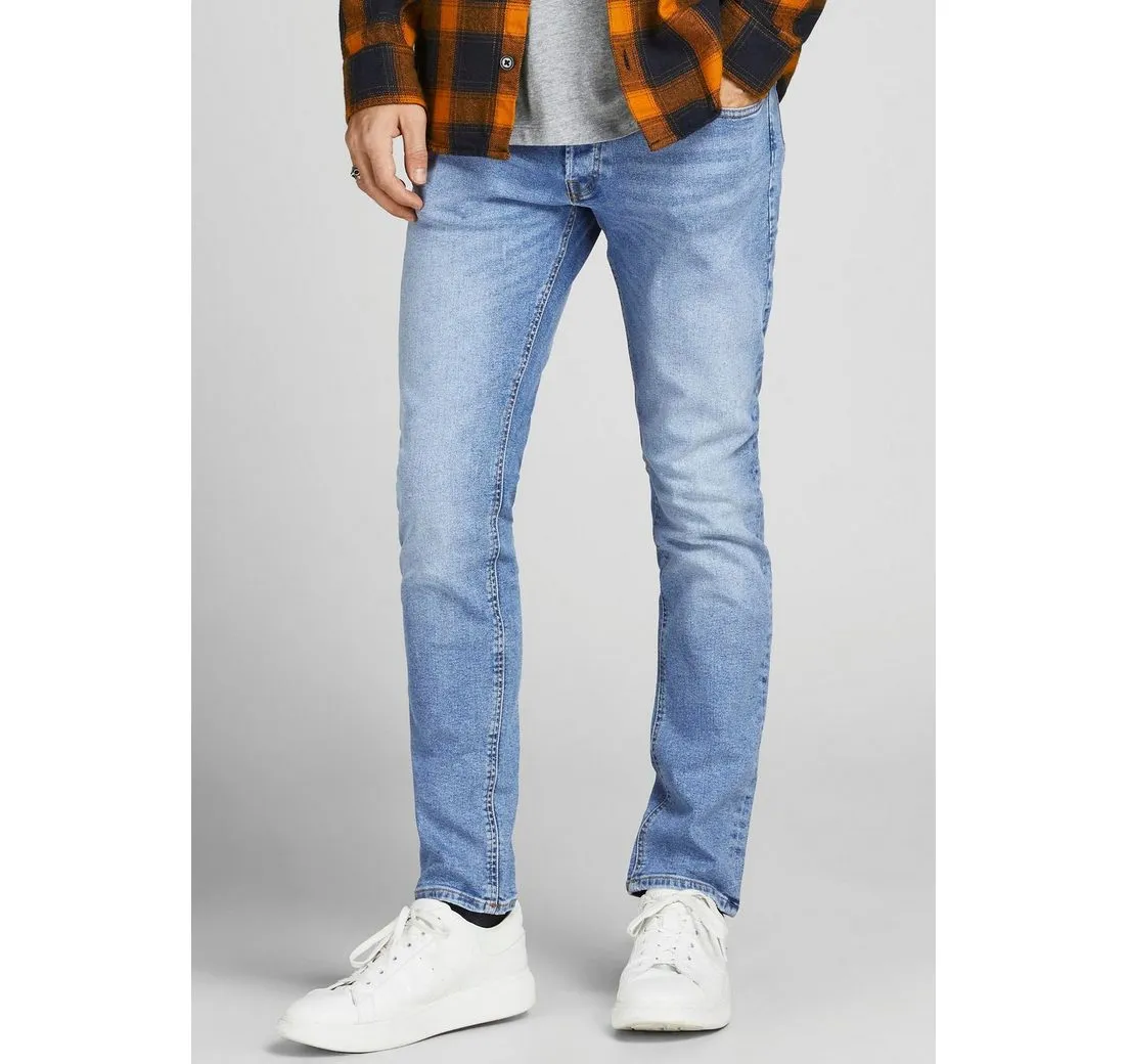 JACK & JONES Slim-fit-Jeans JJIGLENN Jeans mit schmaler Beinform und Stretch für Komfort Denim/Jeans, modisch, slim fit, Baumwollmischung