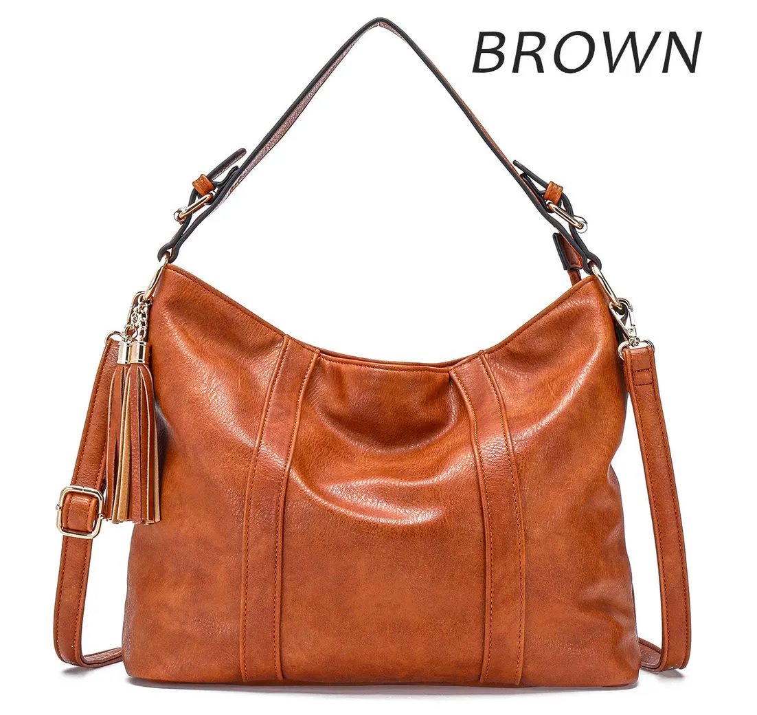 JOSEKO Handtasche Braune Kunstleder-Handtasche – Zeitlos, elegant & immer passend (bei jedem Anlass), stilvolle Auftritte