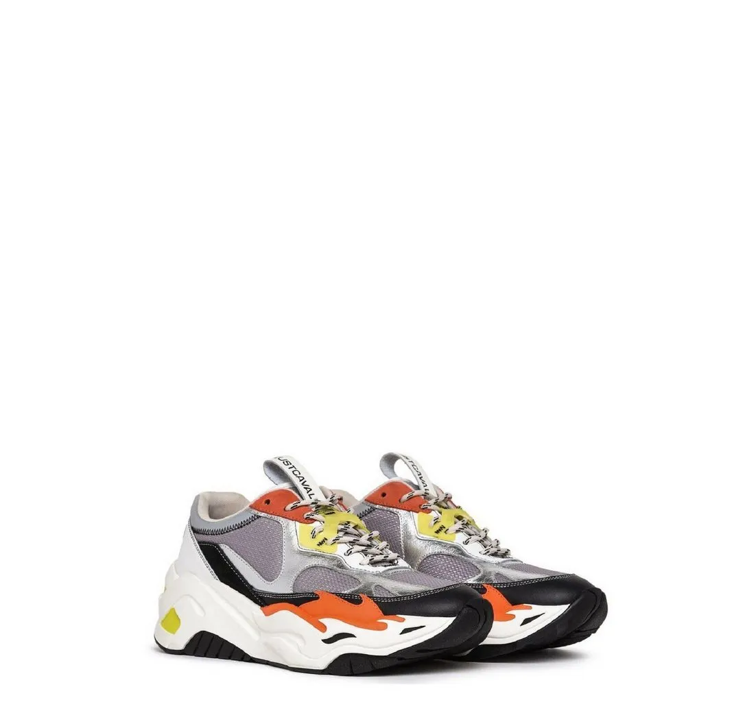JUST CAVALLI Just Cavalli Damen Sneakers, Just Cavalli Pithon Chunky Sole Sneaker Sneaker Dicke Sohle