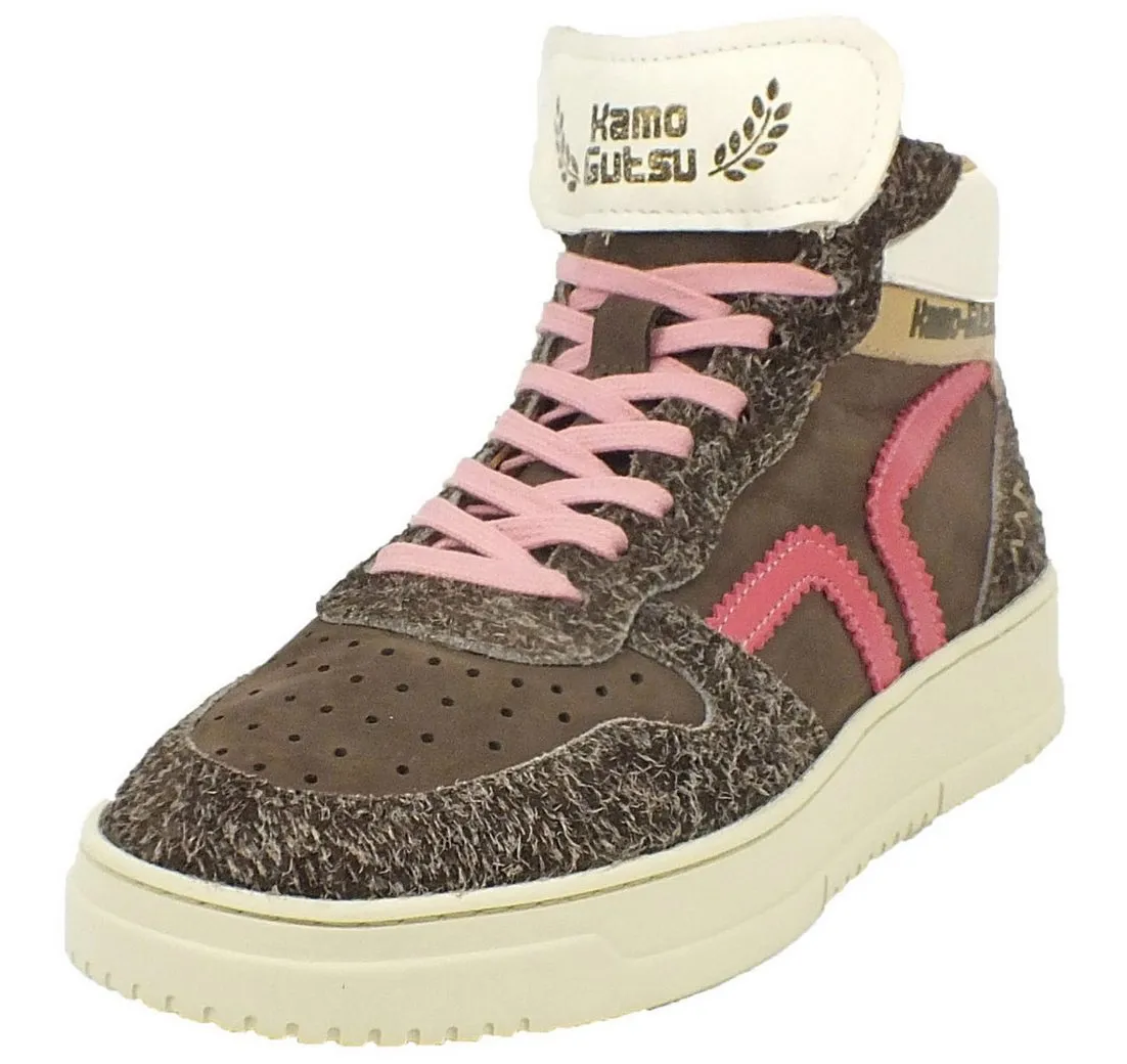 KAMO-GUTSU Modische Damen Leder Sneaker Sneaker Wechselfussbett