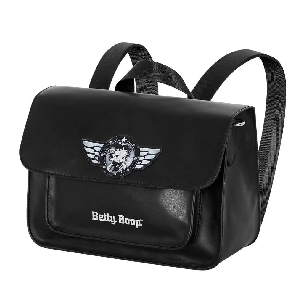 Karactermania Schultertasche Betty Boop Rockabilly kleiner Rucksack Tasche Umhängetasche Handtasche, 3 in 1 Funktion