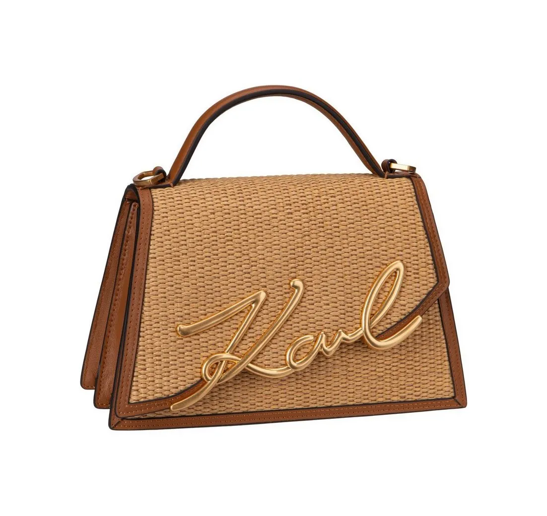 KARL LAGERFELD Handtasche K/Signature 2.0 MD Raffia, Henkeltasche