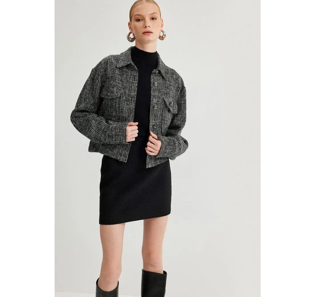 KOTON Jackenblazer Regular Tweed
