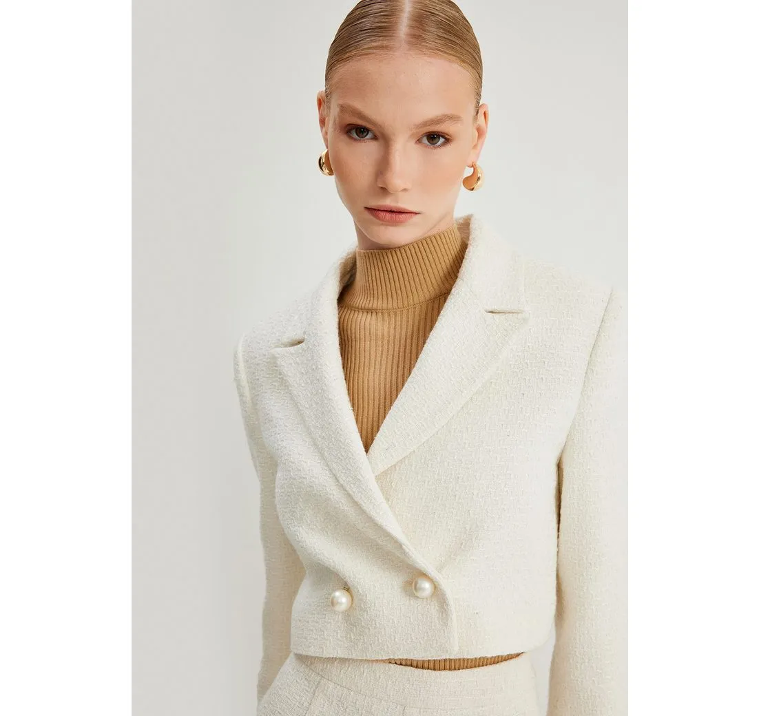 KOTON Jackenblazer Regular Tweed
