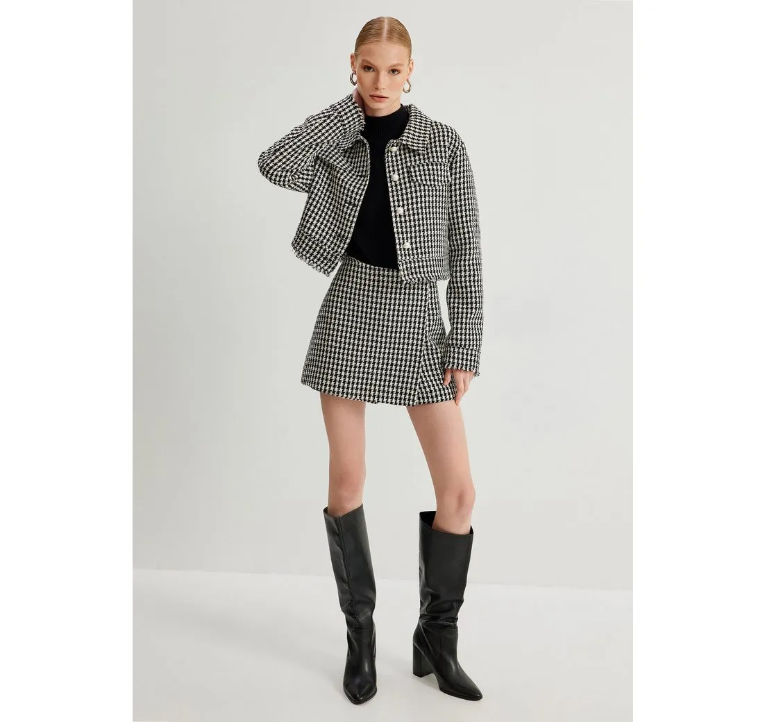 KOTON Jackenblazer Regular Tweed