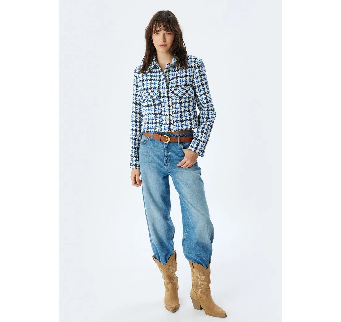 KOTON Jackenblazer Regular Tweed
