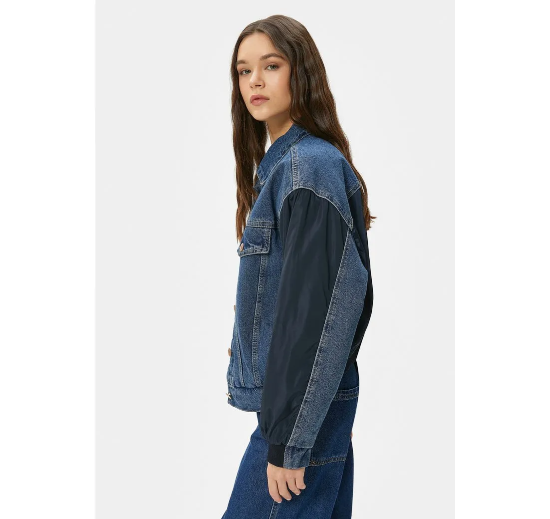 KOTON Jeansblazer Denim Klassisch Jeansblazer