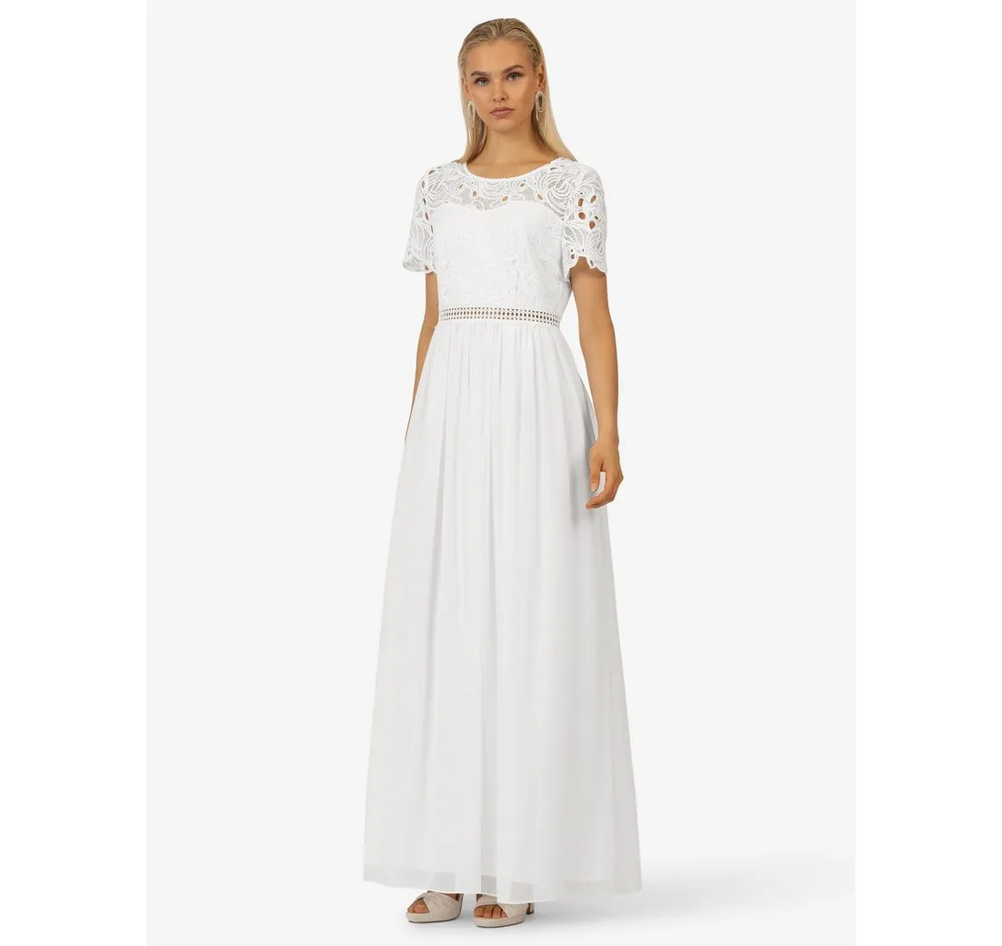 KRAIMOD Abendkleid mit eleganter Spitze und fließendem Chiffon-Rock