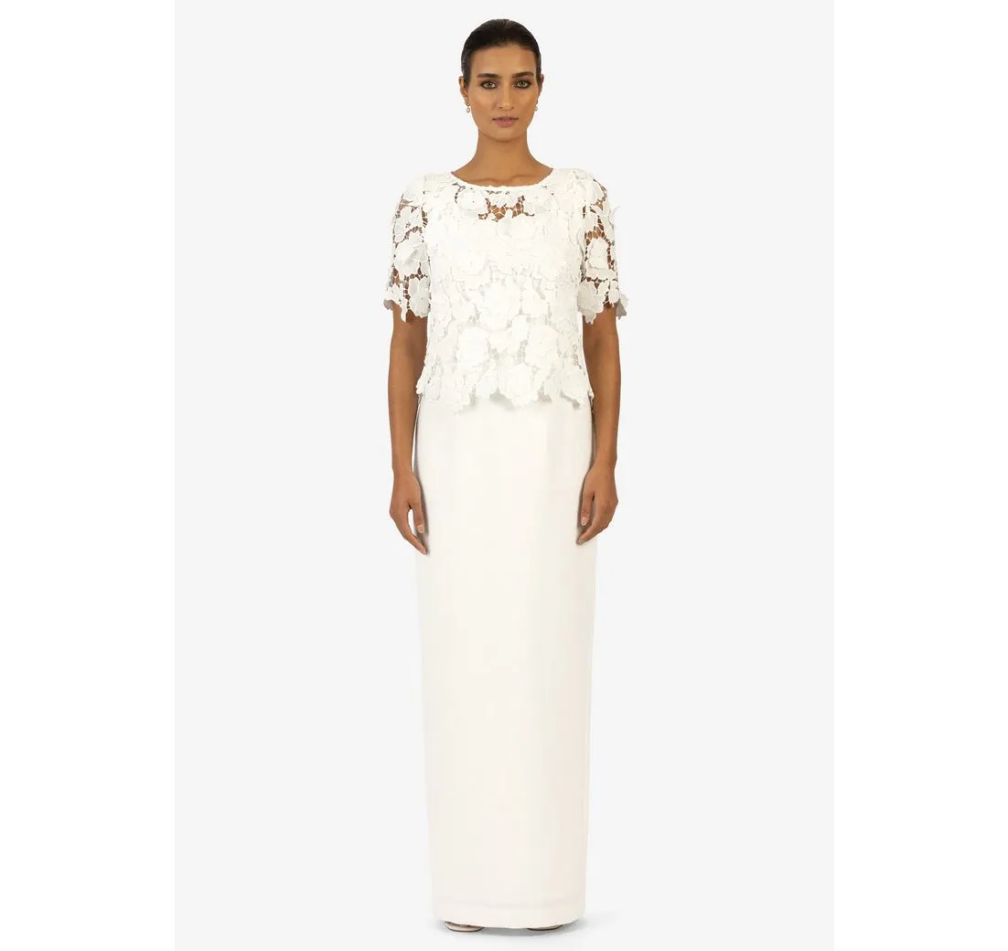 KRAIMOD Abendkleid mit Spitzenjacke
