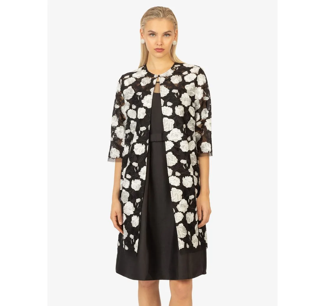 KRAIMOD Jackenblazer lang mit florales Muster