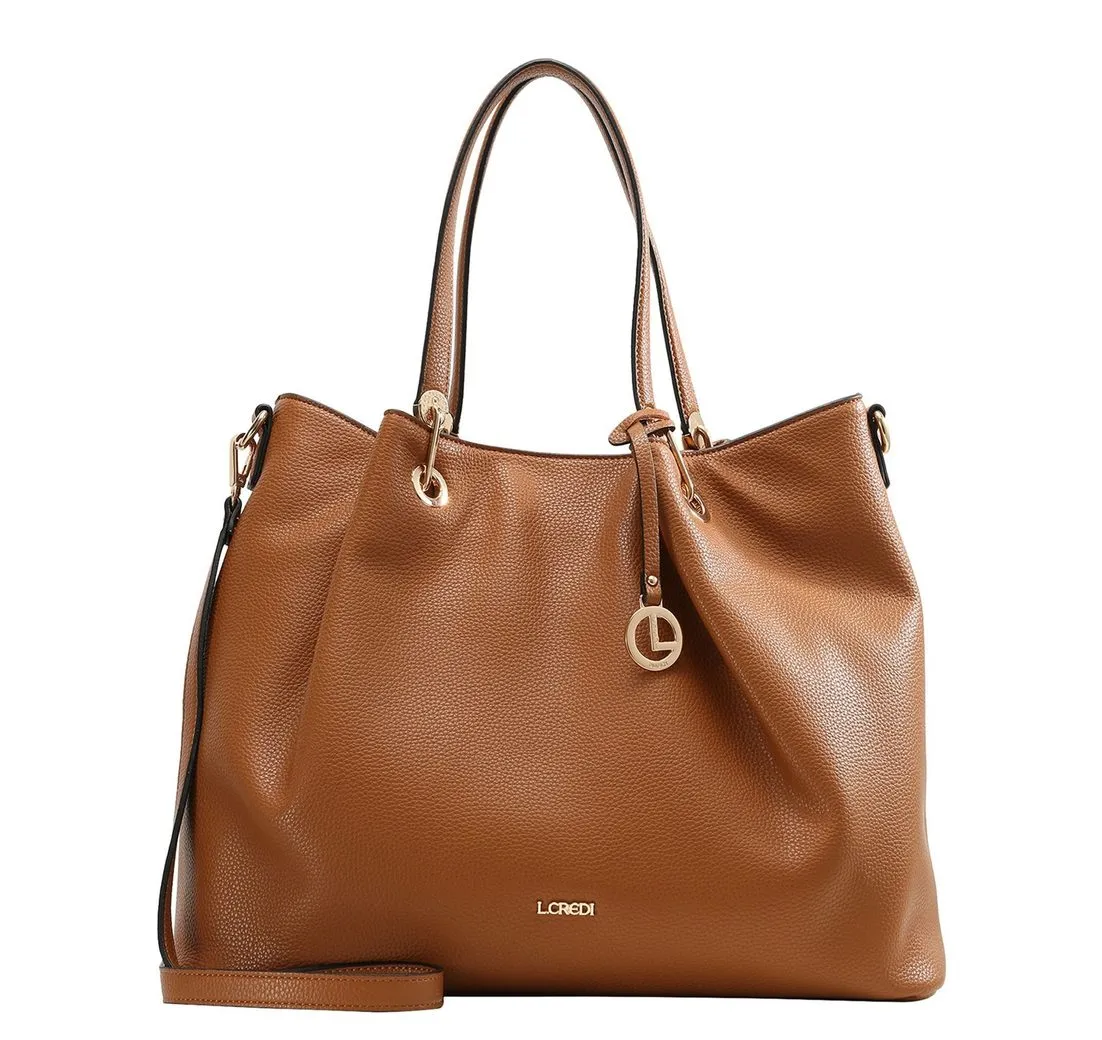L. CREDI Schultertasche Ebony, Kunstleder