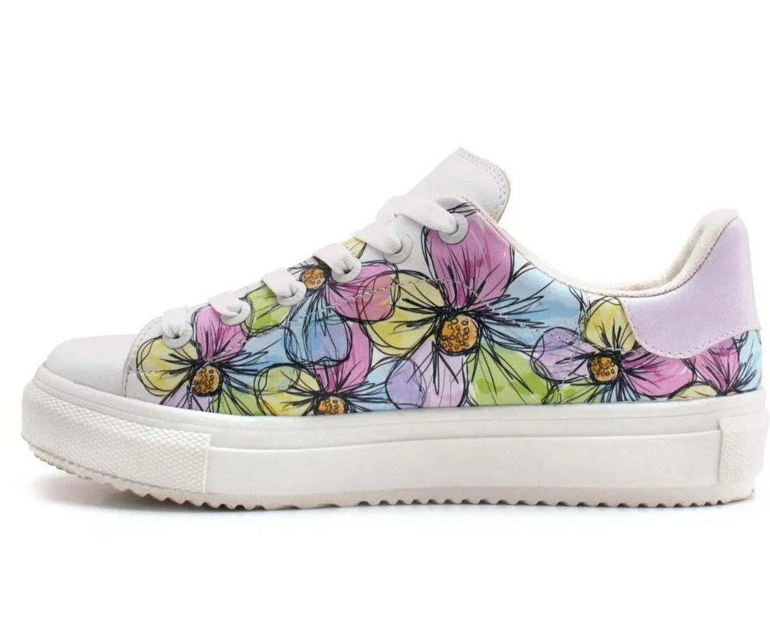 LAMARTA Damenschuhe Sneaker FLOWER-UP für Blumenliebhaber Sneaker