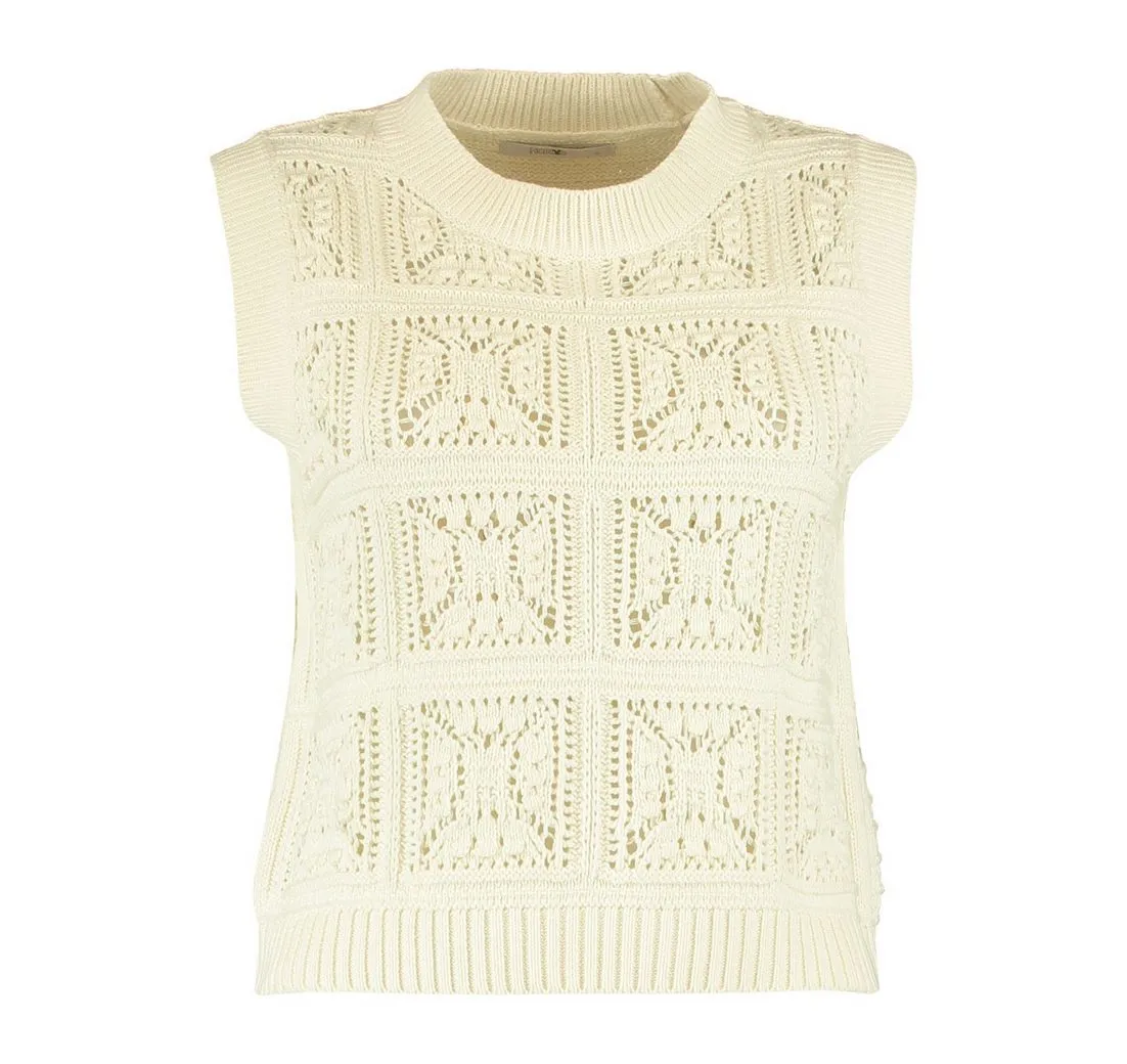 LAMARTA Stillpullover LaMarta- Weißer Pullover mit Bruststreifen für Damen