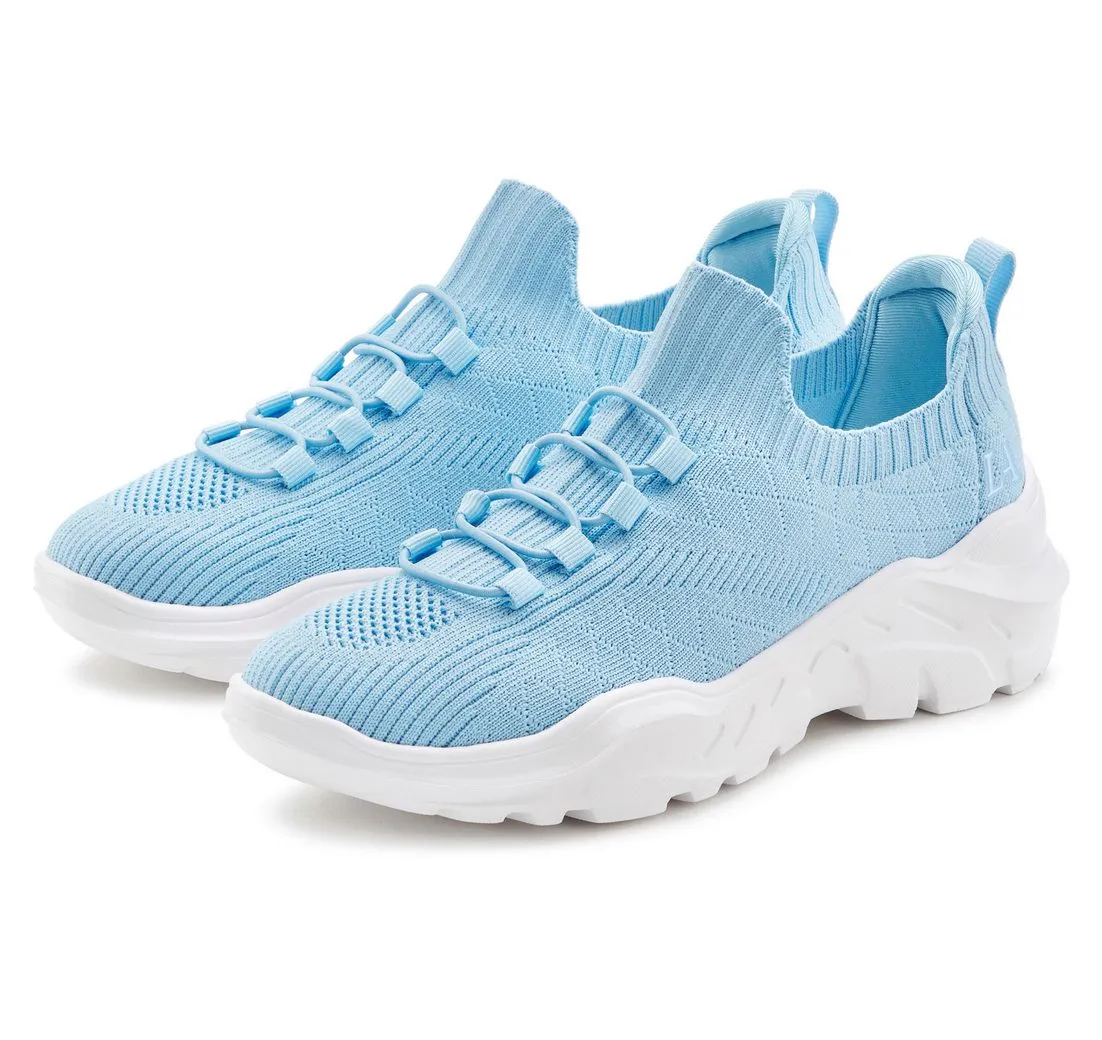 LASCANA ACTIVE Halbschuh, Freizeitschuh, ultraleicht und bequem, Sneaker zum Reinschlüpfen und elastischen Schnürbändern VEGAN