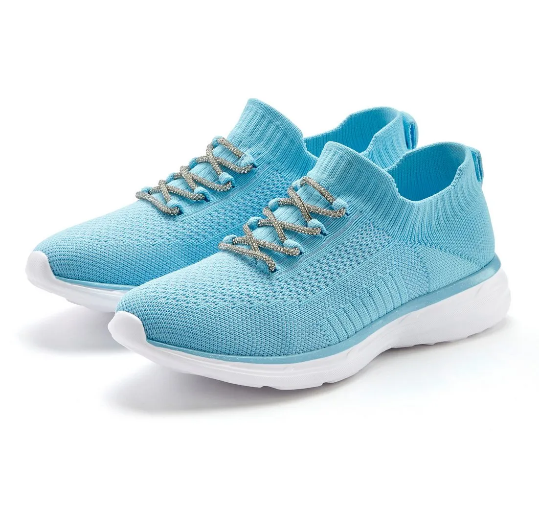 LASCANA Sneaker mit modischer Glitzerschnürung VEGAN