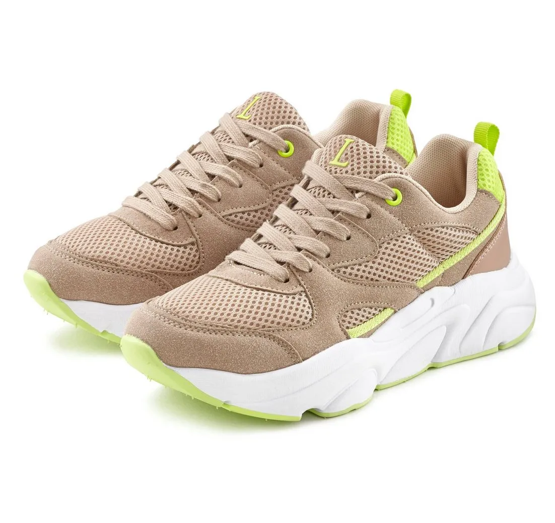 LASCANA Sneaker Schnürhalbschuh, leichte Chunky-Sohle, herausnehmbare Innensohle