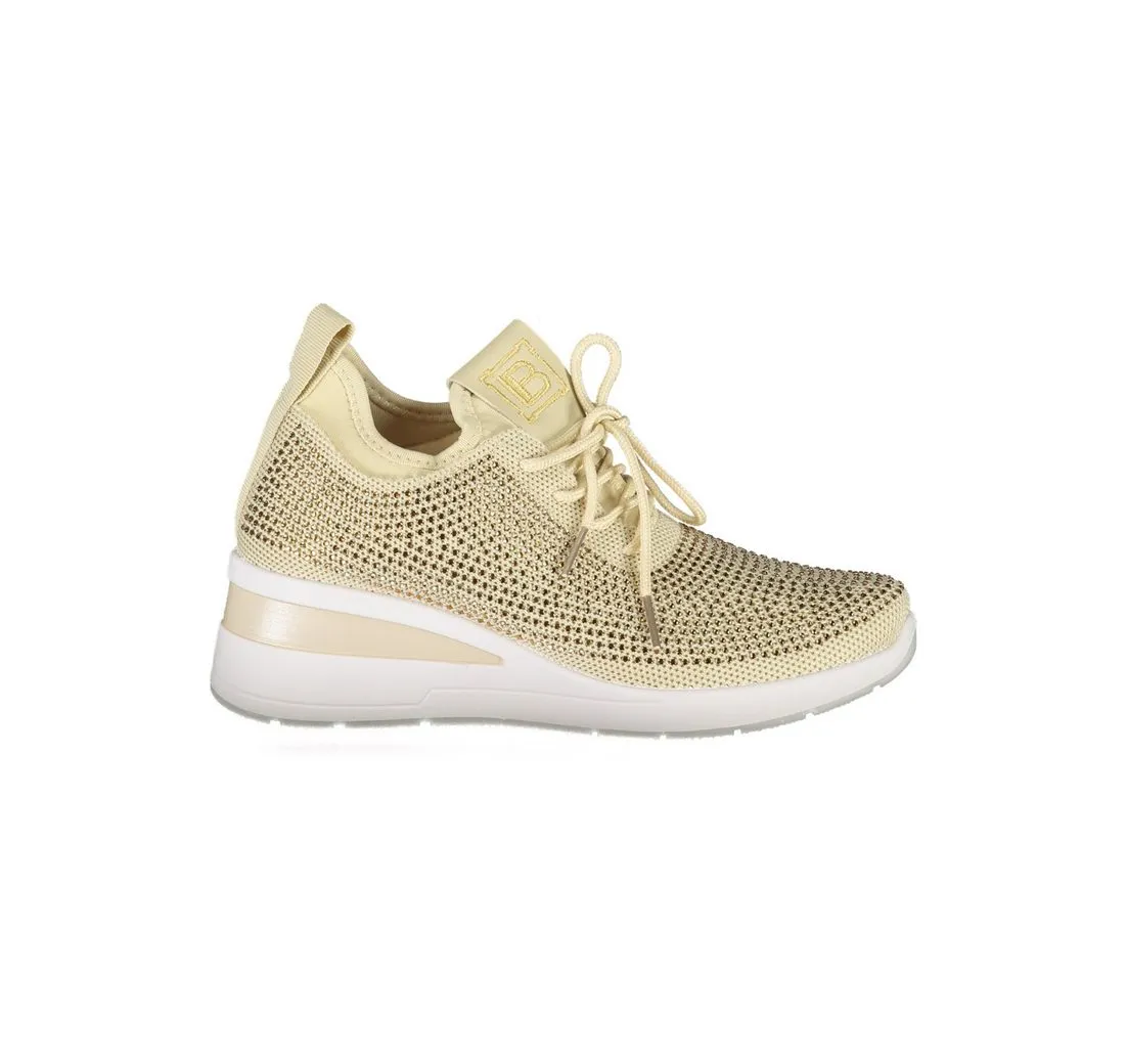 LAURA BIAGIOTTI Sneaker Bequemer beiger Damensneaker mit Strass &