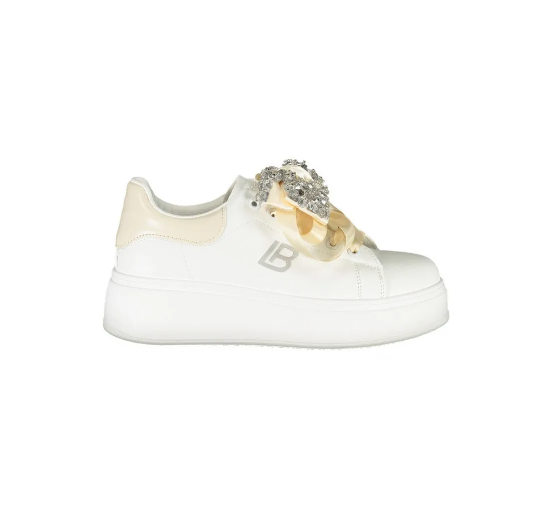 LAURA BIAGIOTTI Sneaker Eleganter Damen Weißer Sportschuh aus Kalbsleder