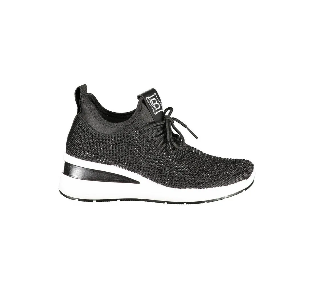 LAURA BIAGIOTTI Sneaker Eleganter Damensportschuh in Schwarz mit Strass und