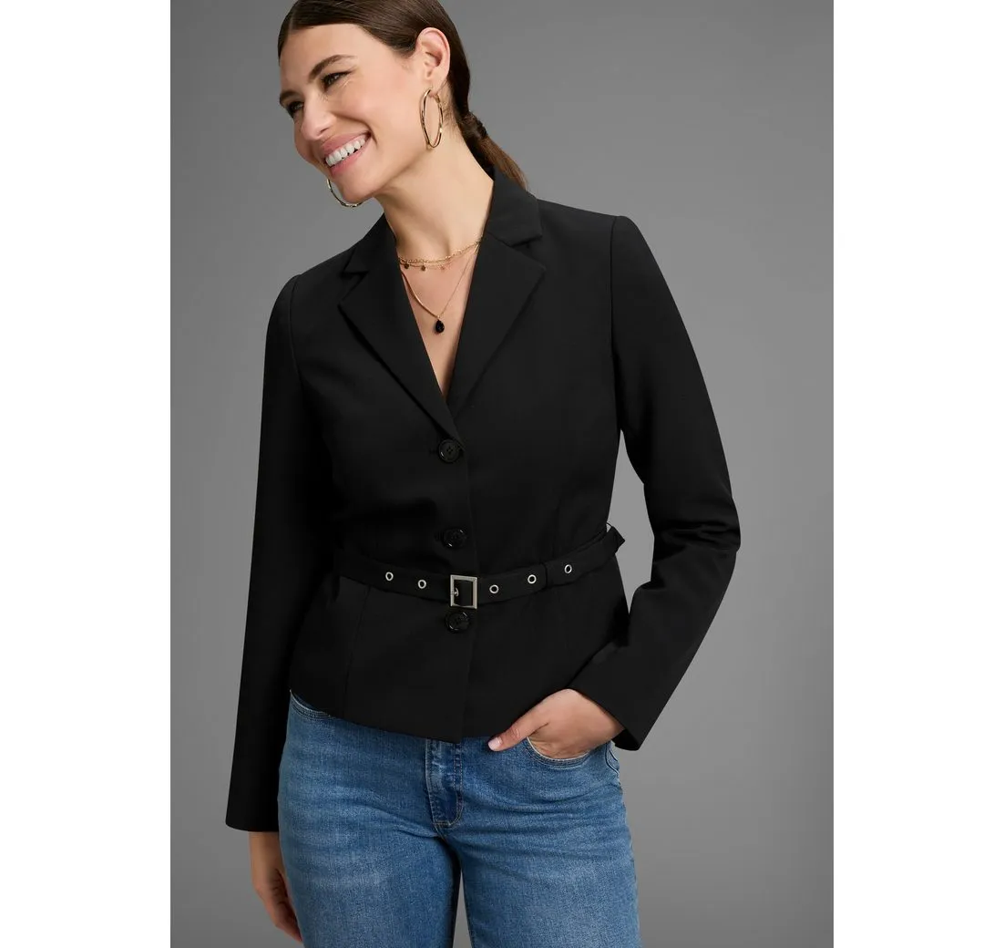 LAURA SCOTT Kurzblazer mit passendem, abnhembarem Gürtel