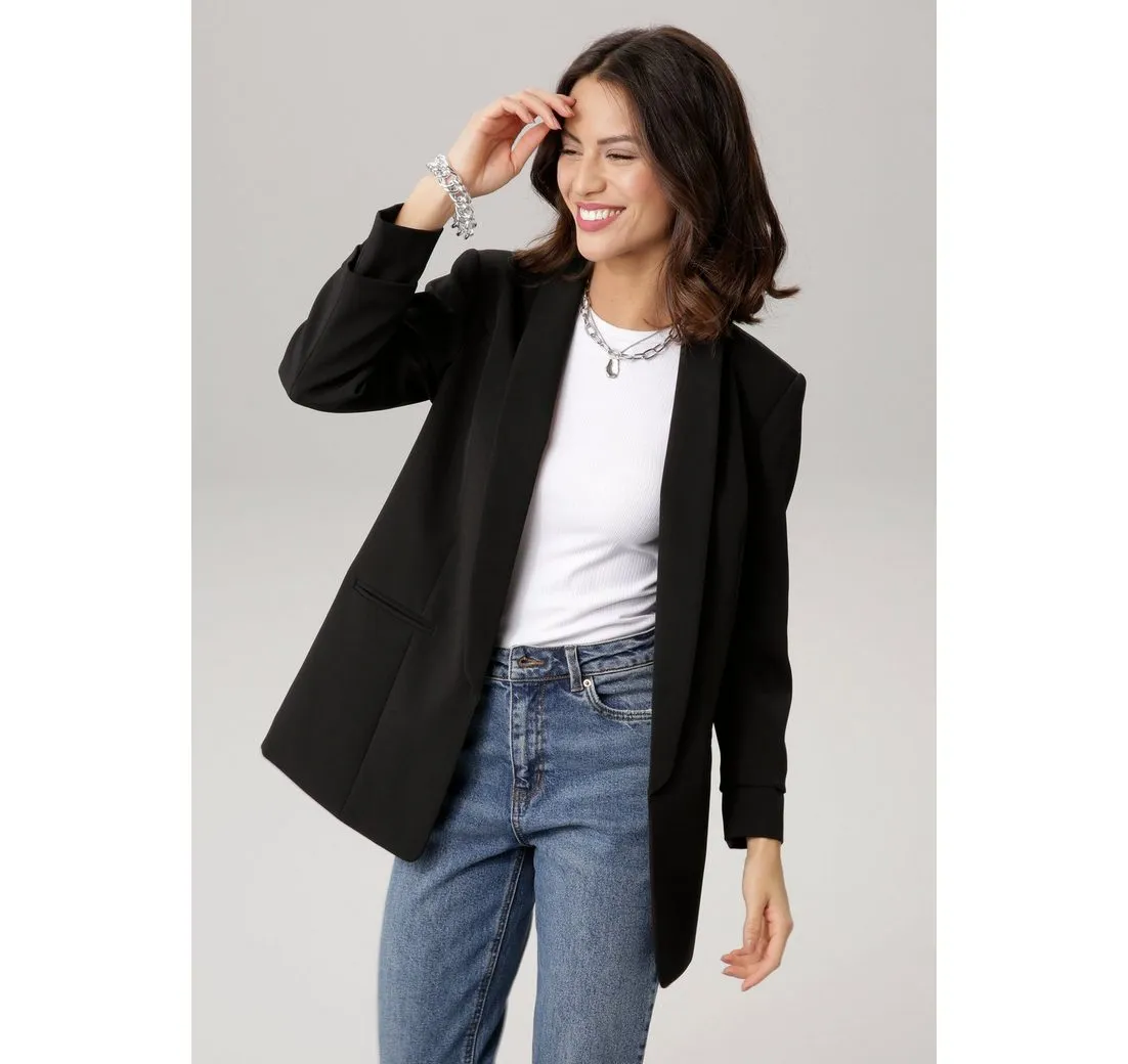 LAURA SCOTT Longblazer mit gerafften Ärmeln
