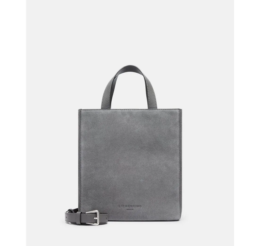 Liebeskind Berlin Henkeltasche Kleine, minimalistische Handtasche aus Veloursleder