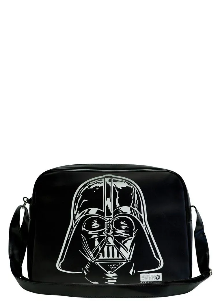 LOGOSHIRT Schultertasche Darth Vader - Krieg der Sterne, mit coolem Darth Vader-Frontprint