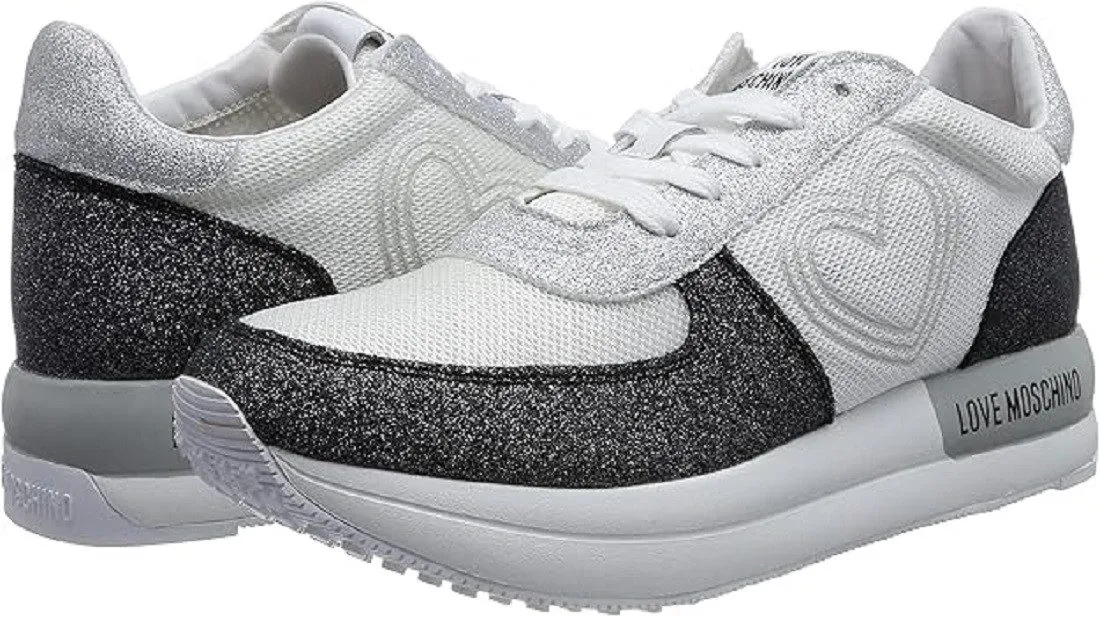 LOVE MOSCHINO Love Moschino Damen Sneakers, Love Moschino SNEAKERD RUN40 NY Sneaker Glitzer