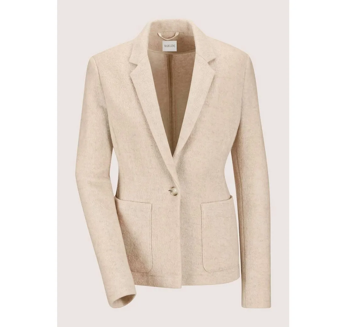 MADELEINE Kurzblazer Blazer aus gekochter Wolle