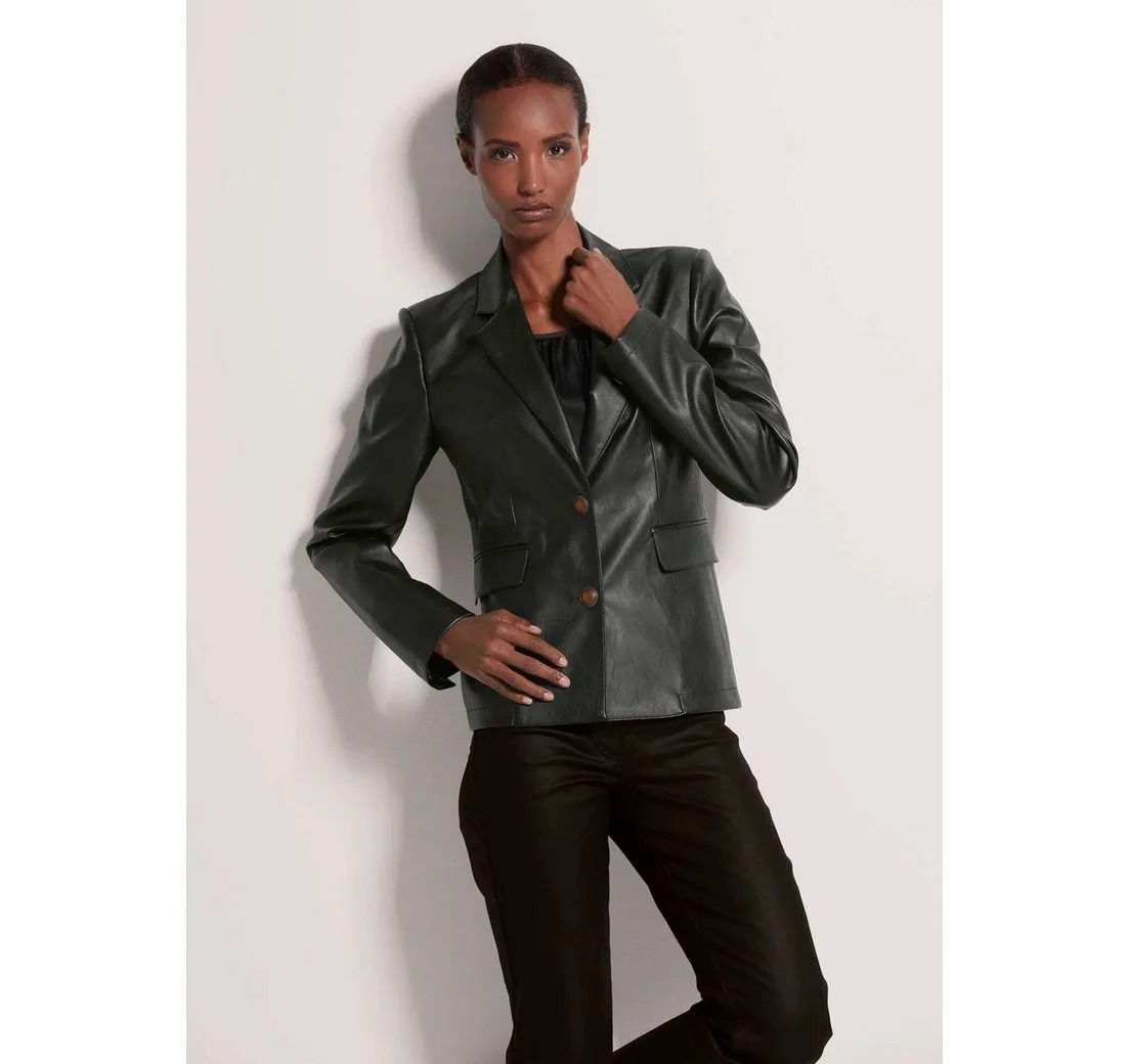 MADELEINE Kurzblazer Blazer aus Leder-Imitat