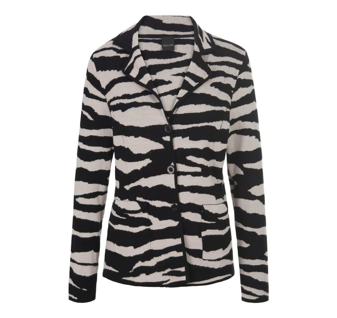 MADELEINE Kurzblazer Jacquardblazer im Zebra-Dessin