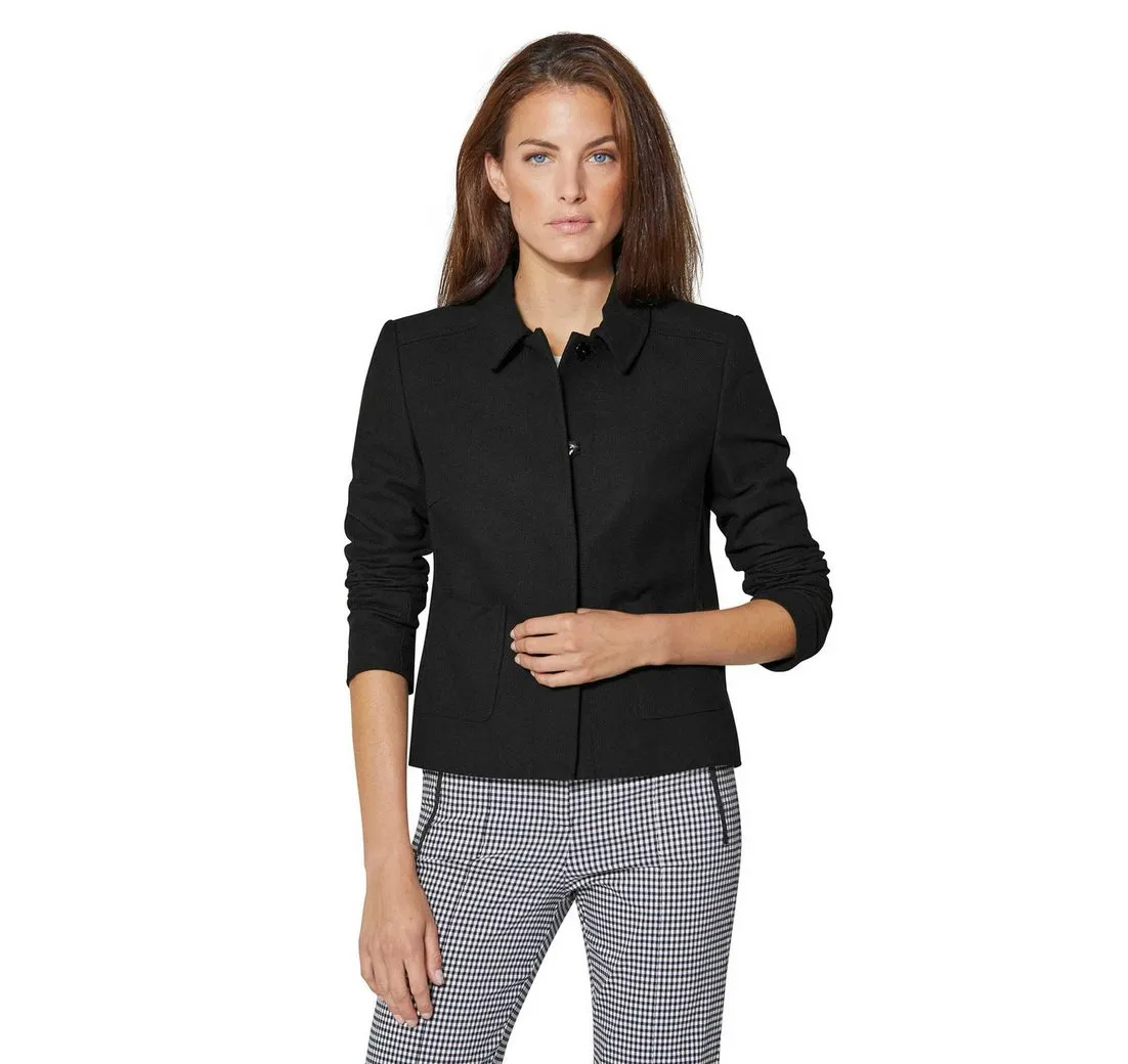 MADELEINE Kurzblazer Kurzer Blazer mit Pünktchen-Dessin