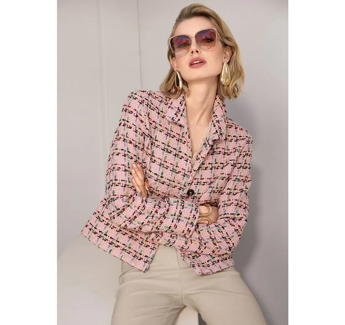 MADELEINE Kurzblazer Kurzer Blazer mit Struktur