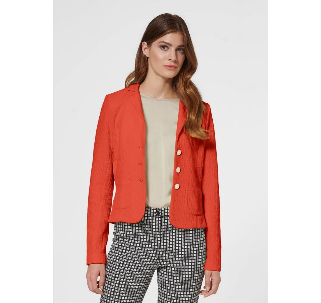 MADELEINE Kurzblazer Kurzer Jerseyblazer mit modischer Struktur