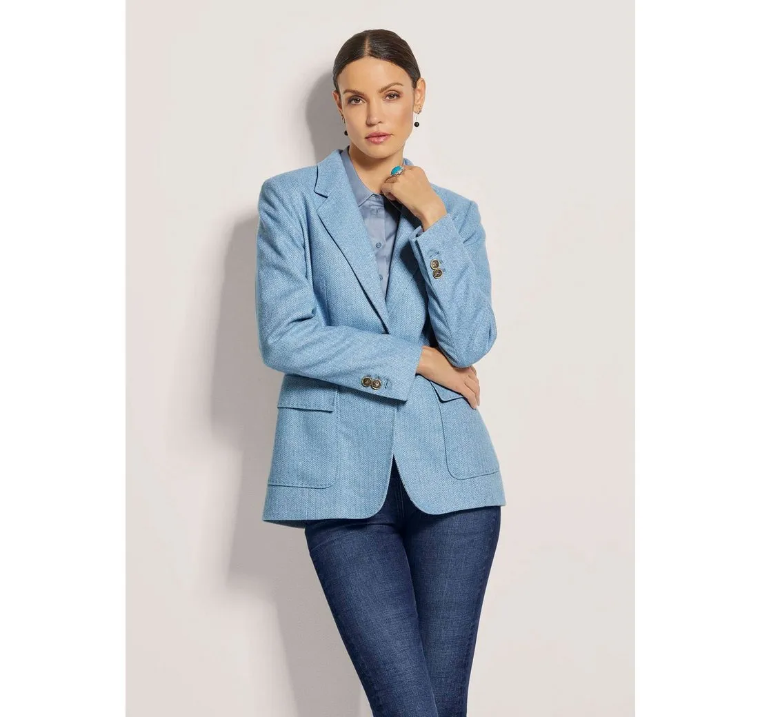 MADELEINE Kurzblazer Langer Blazer mit hohem Wollanteil