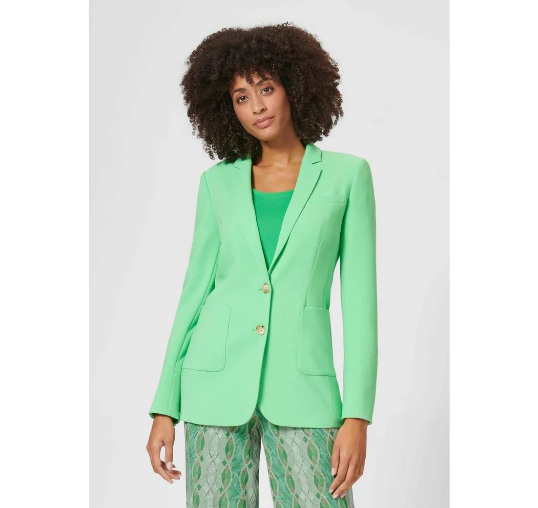 MADELEINE Kurzblazer Langer Jersey-Blazer mit Futter