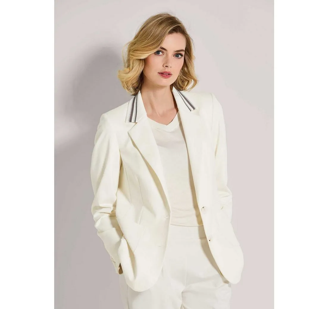 MADELEINE Kurzblazer Langer Jersey-Blazer mit Futter
