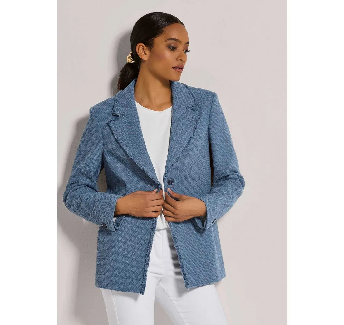 MADELEINE Kurzblazer Longblazer mit Struktur