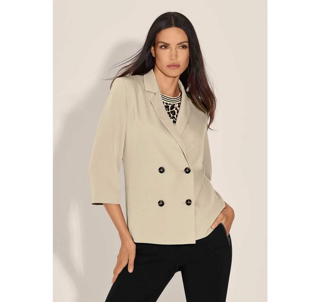 MADELEINE Kurzblazer Zweireihiger Blazer mit 3/4-Ärmeln