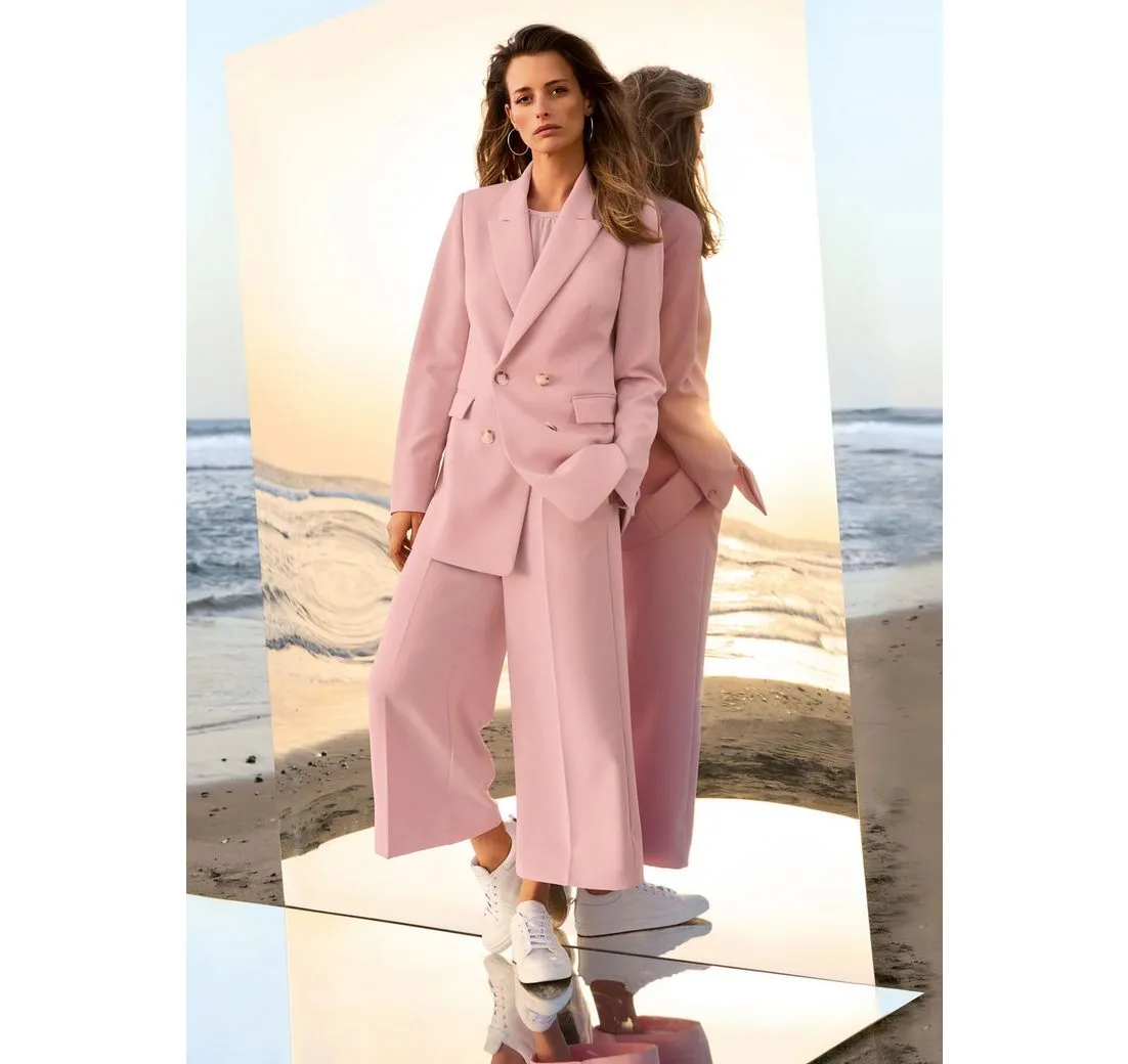 MADELEINE Kurzblazer Zweireihiger Longblazer mit Futter