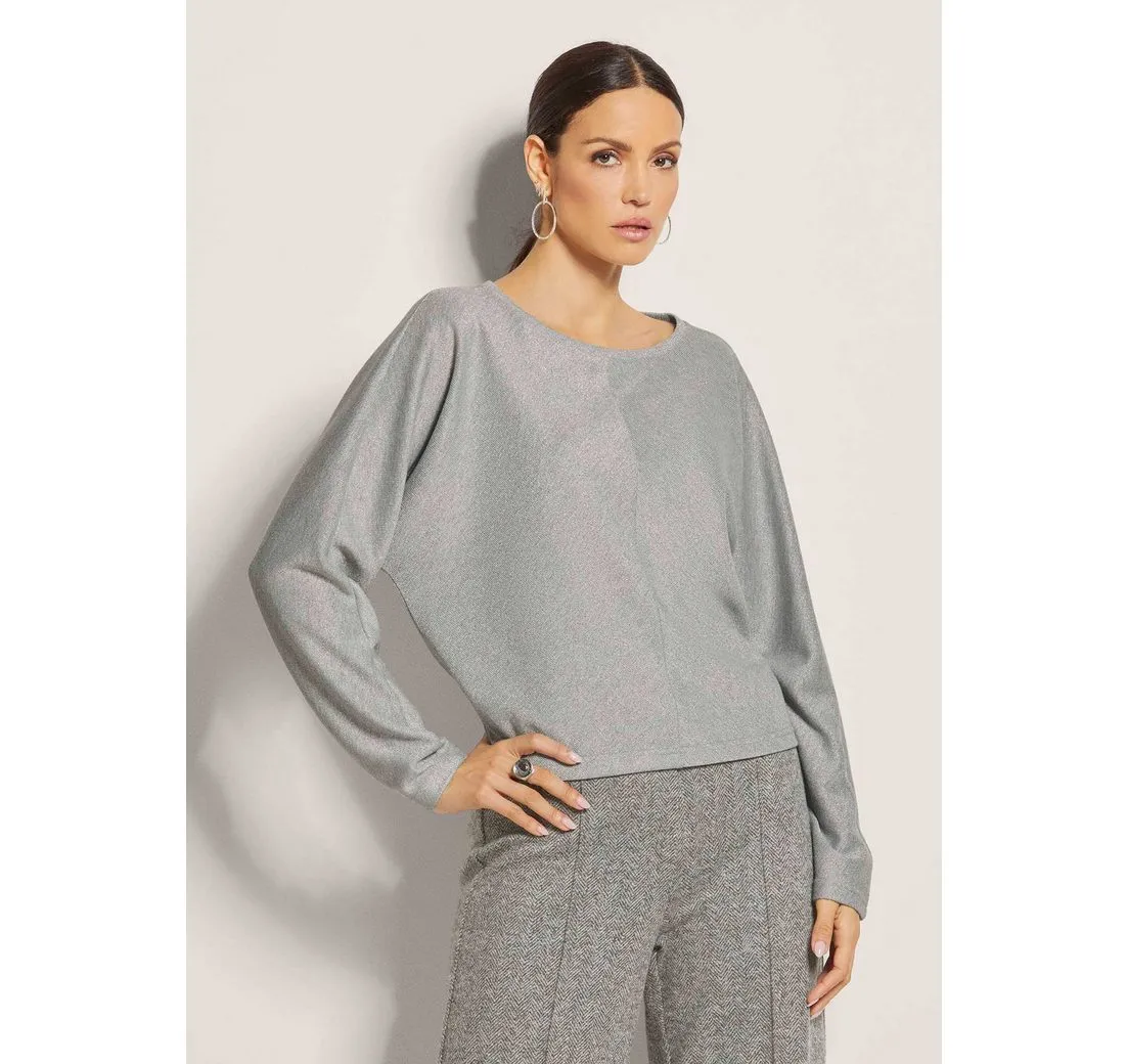 MADELEINE Langarmshirt Langarm-Shirt mit Glanz-Effekt
