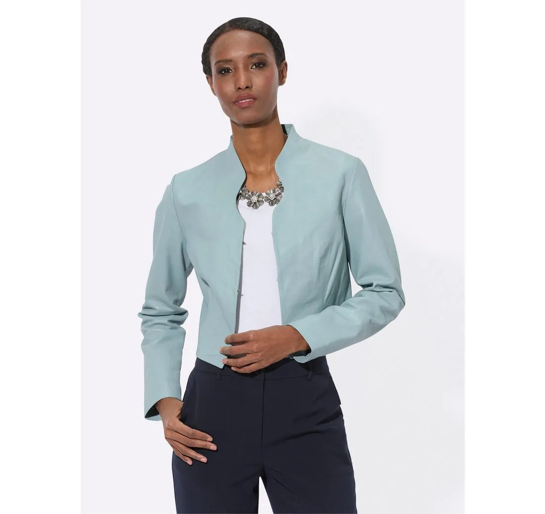 MAINPOL Blusenblazer Lederblazer