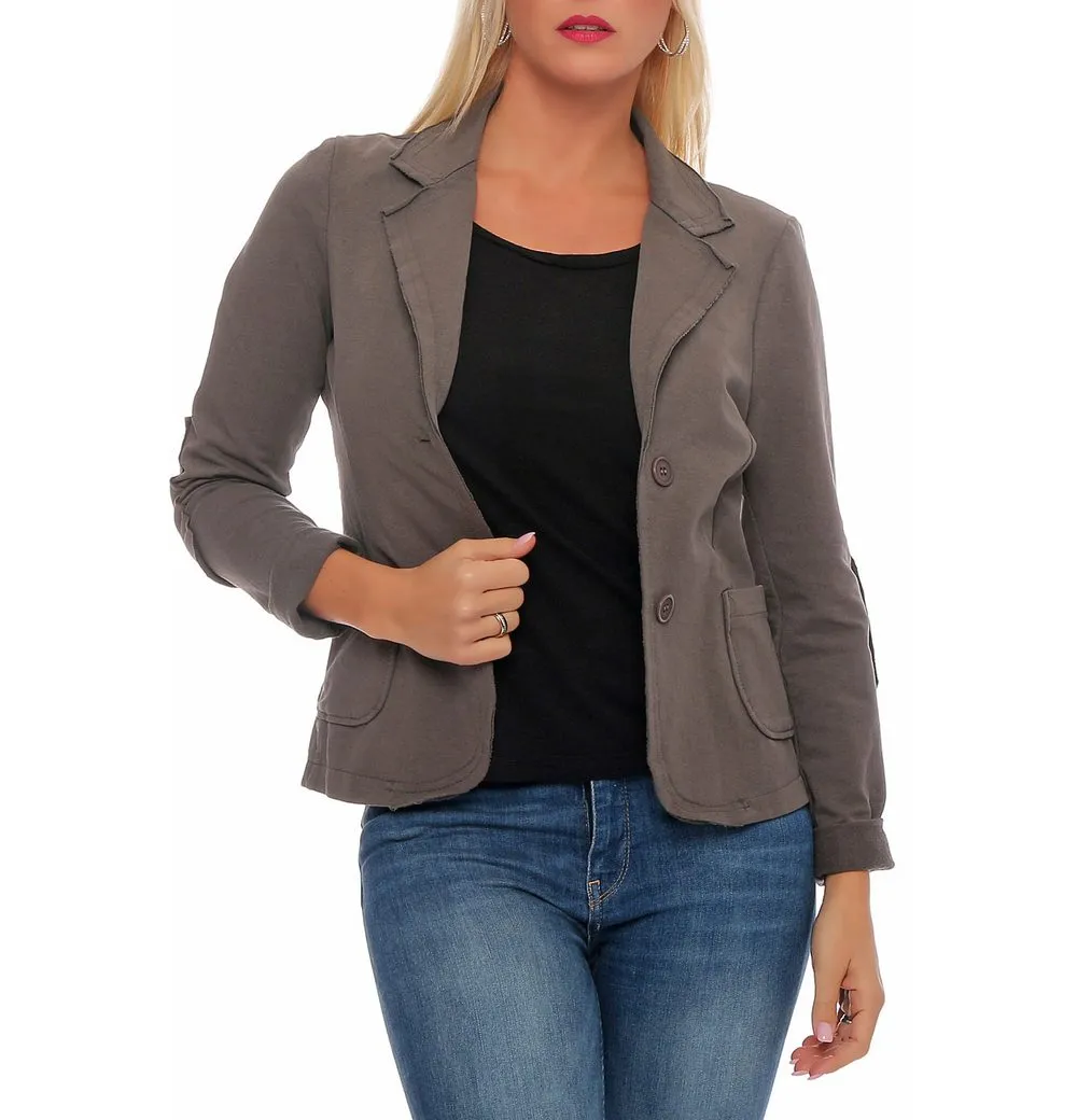 MALITO MORE THAN FASHION Jackenblazer 1651 Sweat Blazer Jacke in Used Look Optik