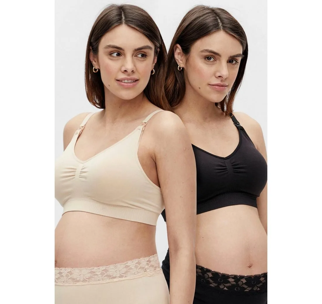 MAMALICIOUS Bustier MLILJA FEED ME BRA NF 2-P A. NOOS (Packung, 2-tlg) mit abnehmbarem Träger