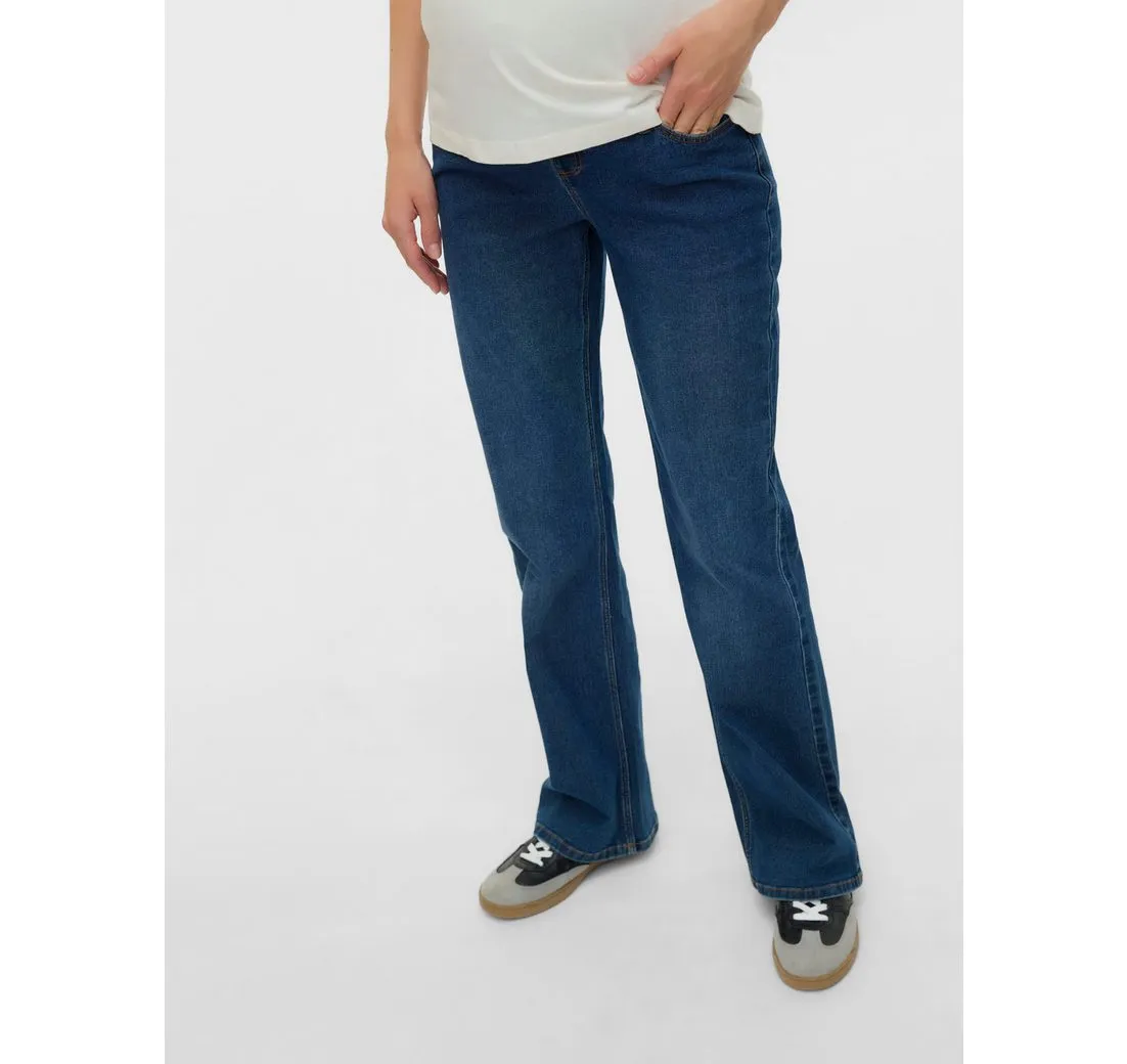 MAMALICIOUS Umstandsjeans MLEDINA FLARED DB JEANS NOOS
