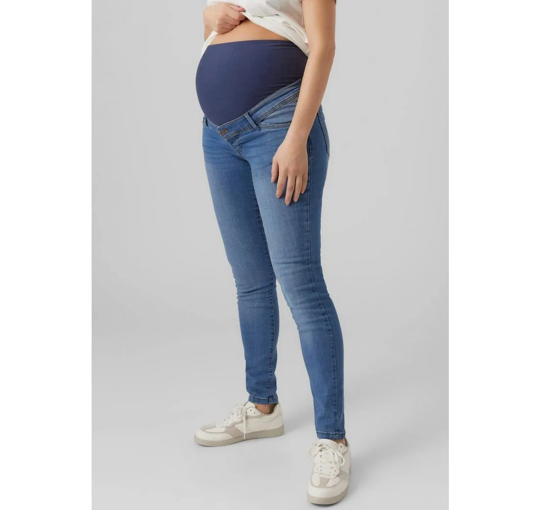 MAMALICIOUS Umstandsjeans MLMILA mit Bauchband