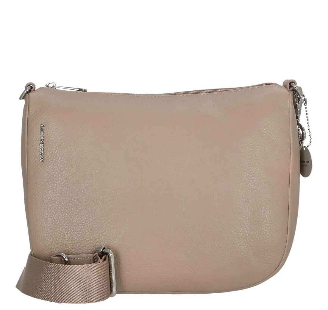 Mandarina Duck Umhängetasche Mellow Leather Hobo - Umhängetasche 28.5 cm (warm taupe)