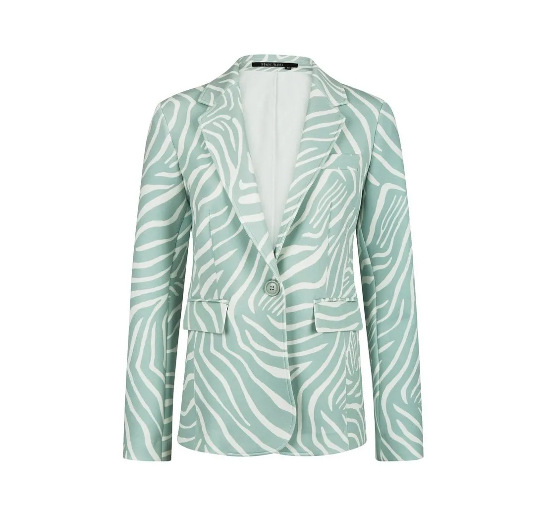 MARC AUREL Jerseyblazer Jersey Blazer mit Zebraprint
