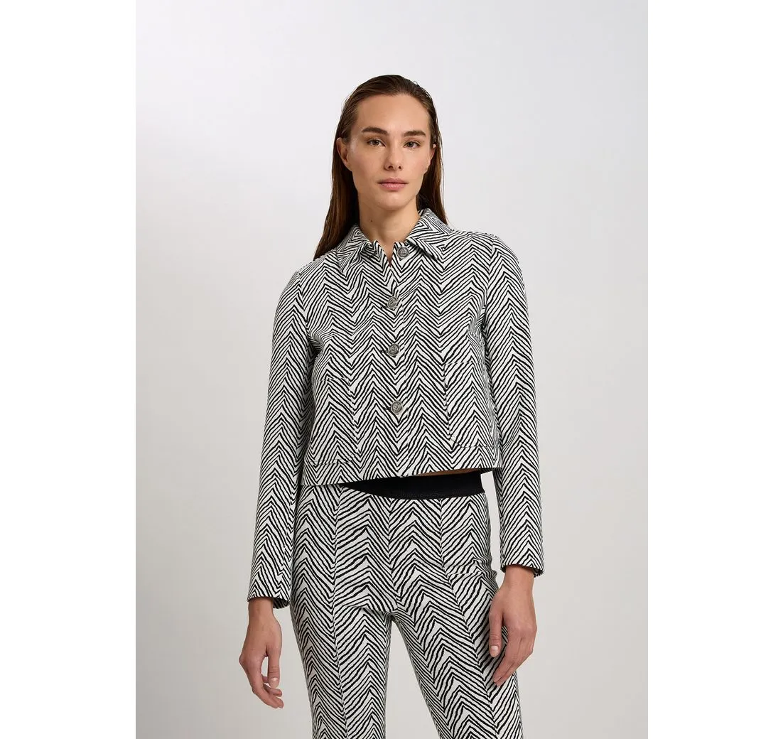 MARC AUREL Kurzblazer Blow-Up Fischgrat Jacquard