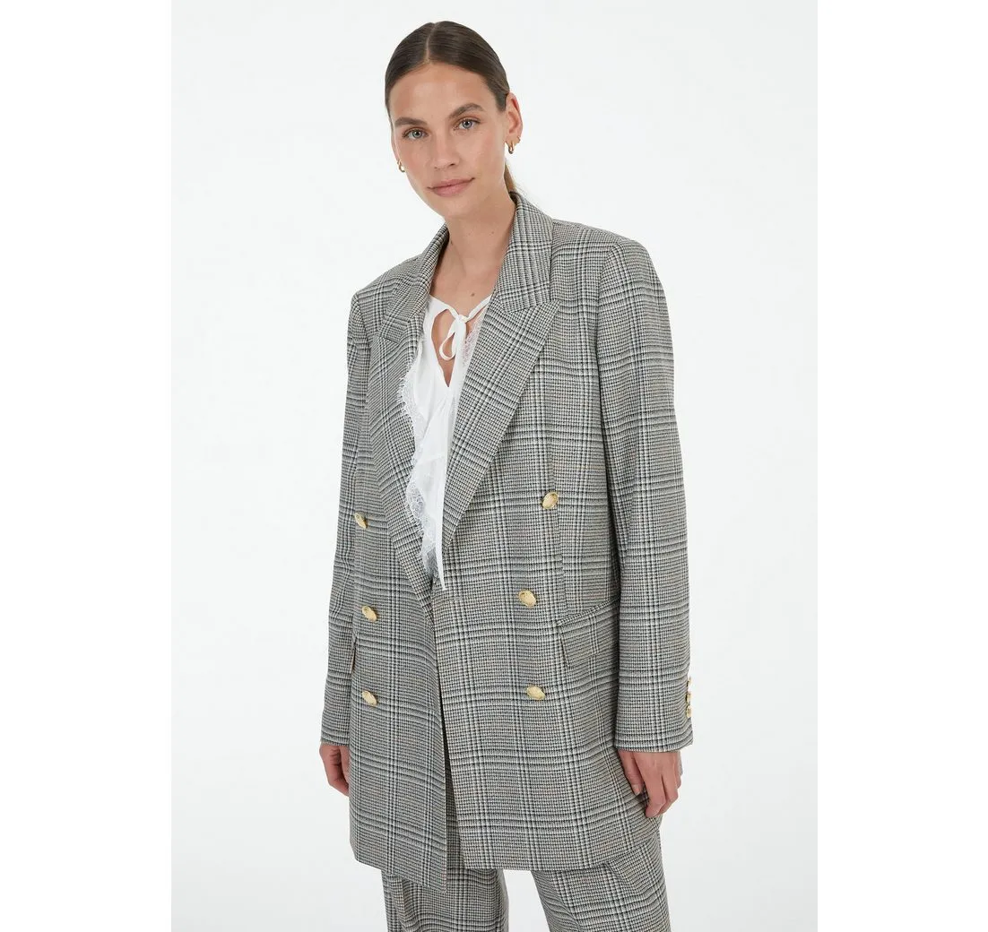 MARC AUREL Longblazer mit Karomuster